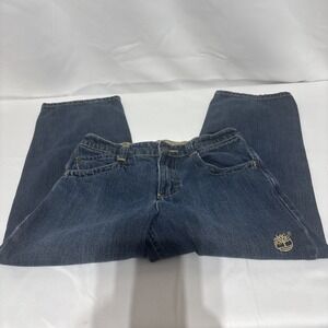 VTG TIMBERLAND‎ Blue Jeans Youth Boys Size 7 Adjustable Waist Pockets